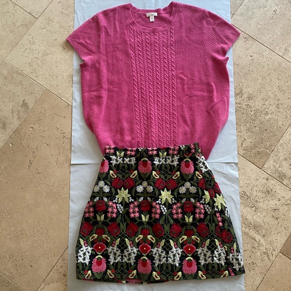 Lucy Paris folk art floral embroidered layered tulle mini skirt fairy event NWT - Picture 1 of 6